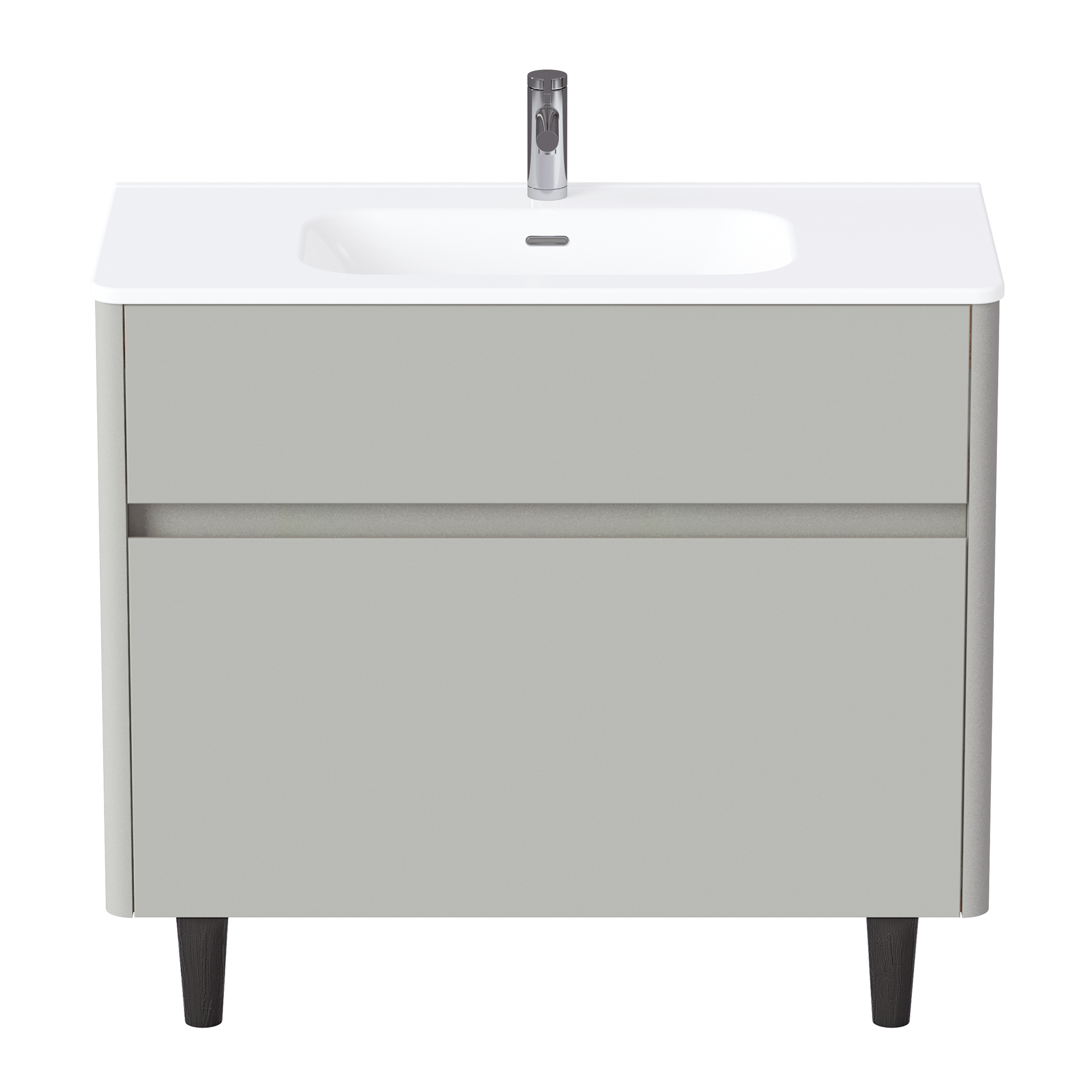 Купить Тумба под раковину Melody 100Н (1000х870х453) 2я агатовый серый