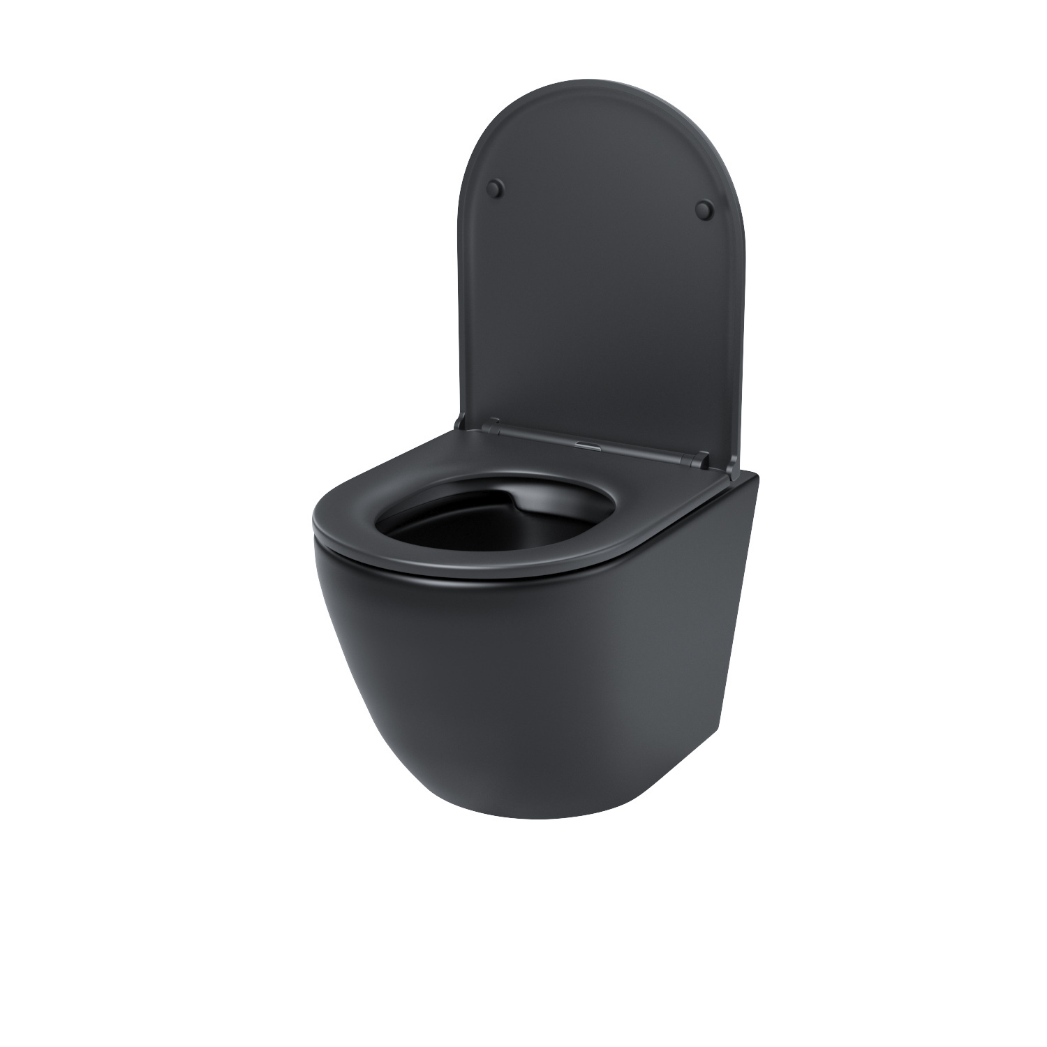 Купить Унитаз подвесной IDDIS безободковый Blanco черный матовый BLAR3BMi25