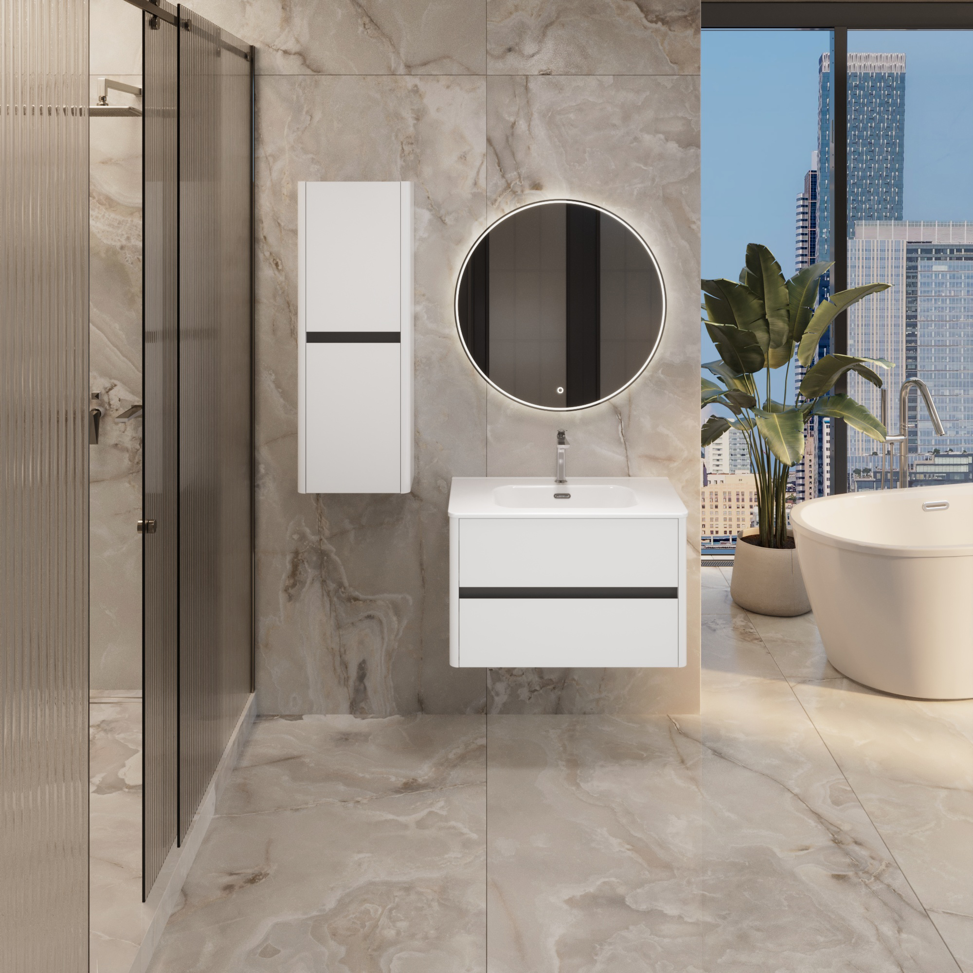 Купить Пенал Mona 40П (400х1100х250) 2д агатовый серый