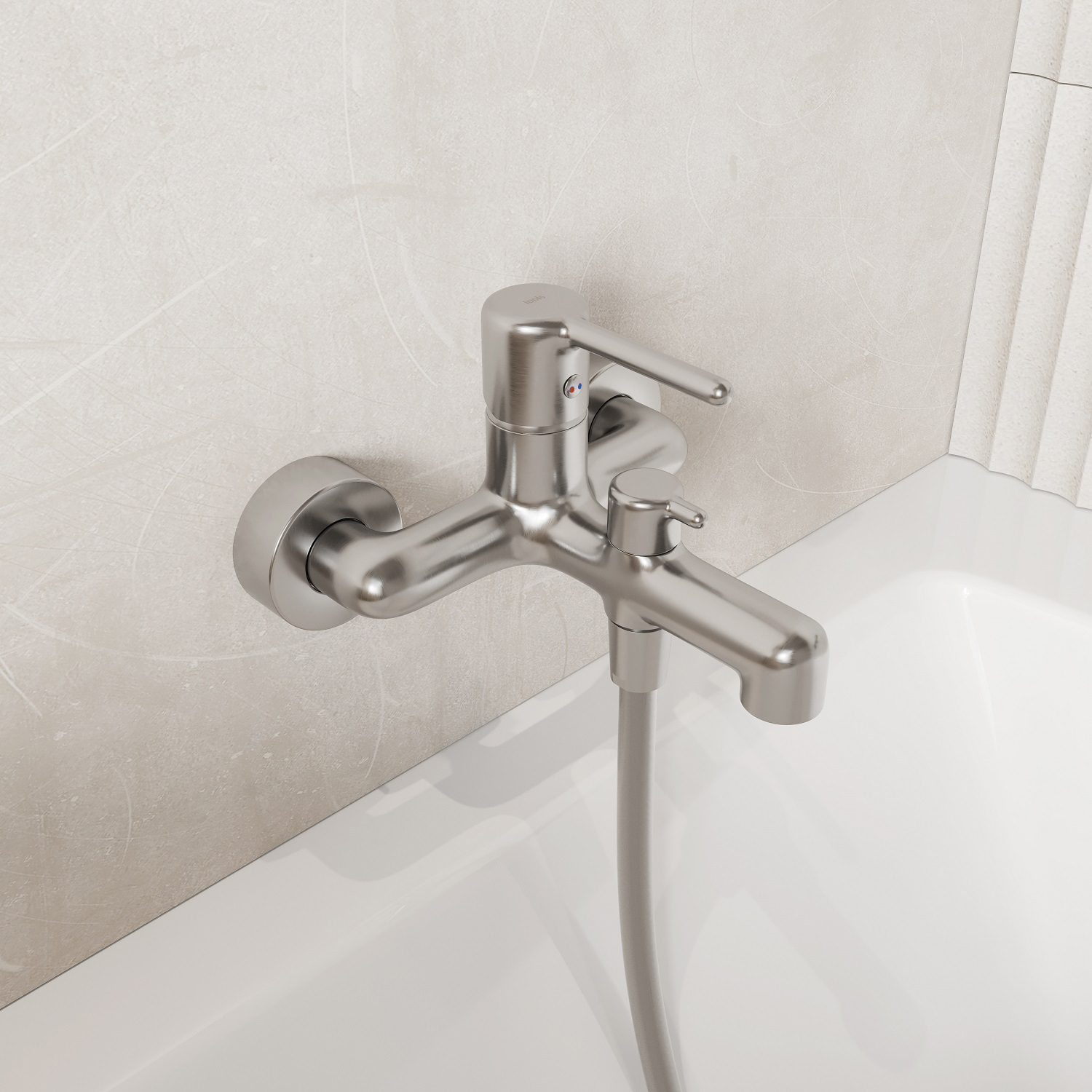 Купить Cмеситель для ванны IDDIS Aiger, хром матовый, AIGBC00i02WA