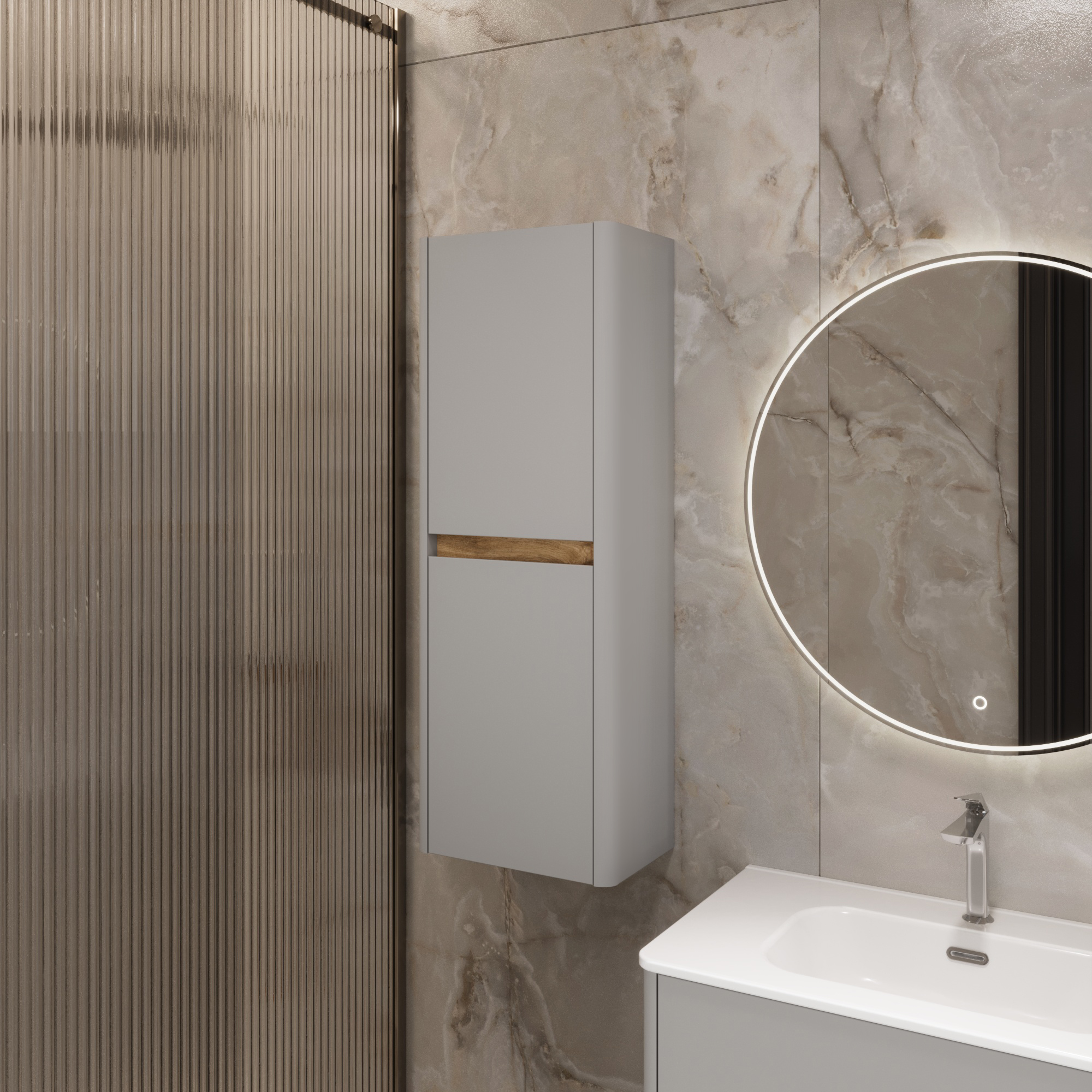 Купить Пенал Mona 40П (400х1100х250) 2д белый